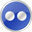 Blue Flickr White Icon 32x32 png